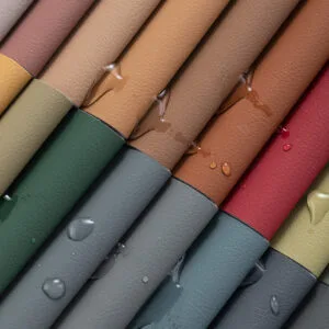 Colorful leather textures with water droplets